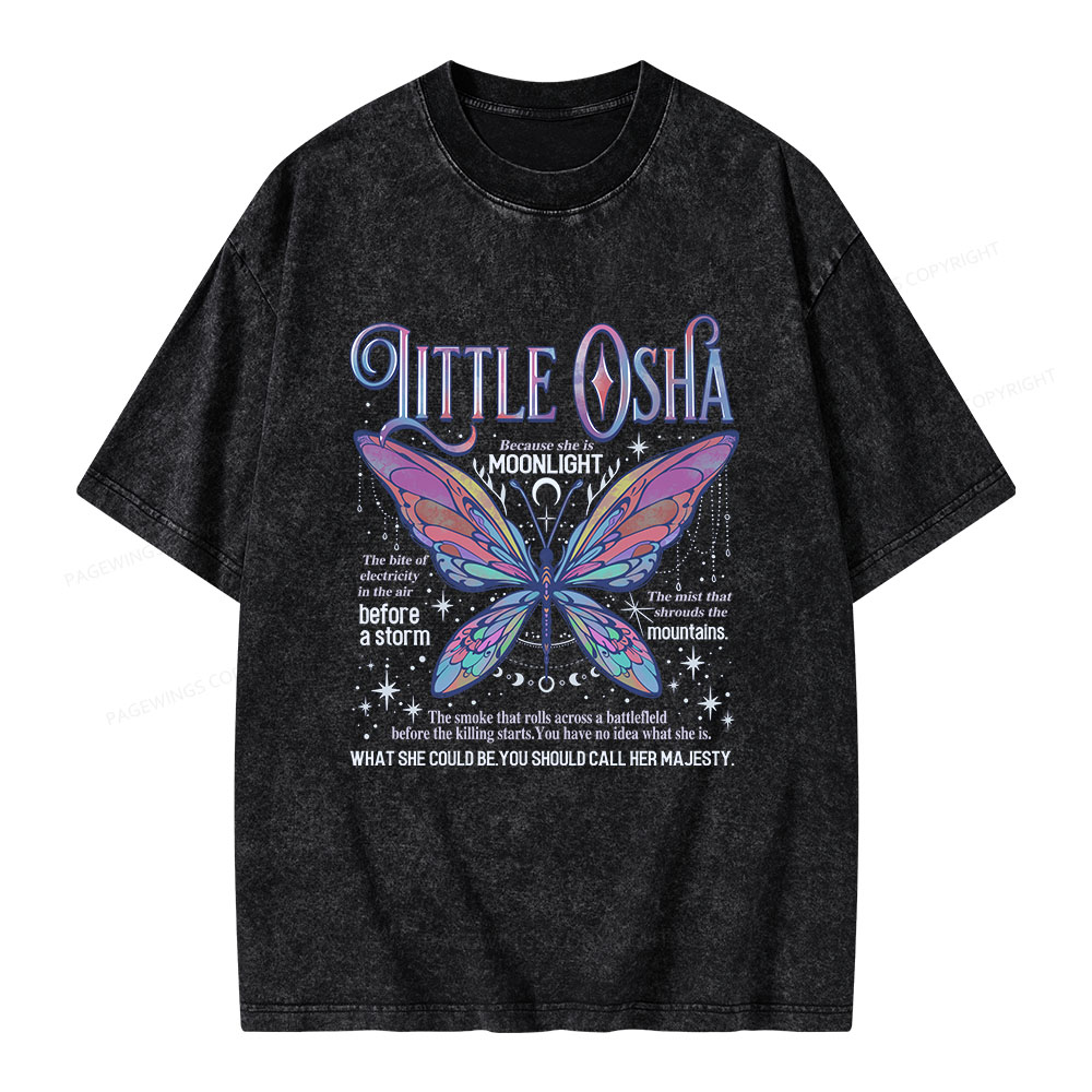Pagewings Little Osha Butterfly Unisex Washed T-shirt