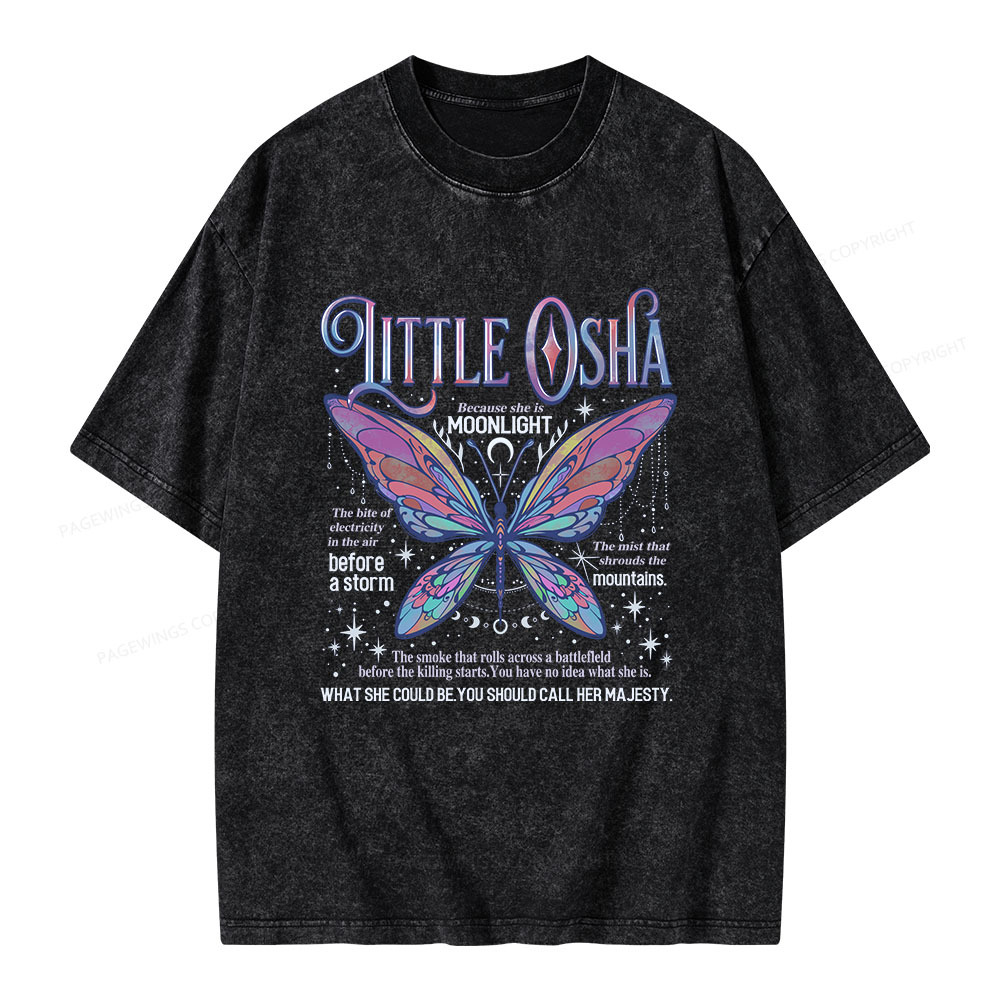 Pagewings Little Osha Butterfly Unisex Washed T-shirt