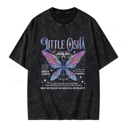 Pagewings Little Osha Butterfly Unisex Washed T-shirt