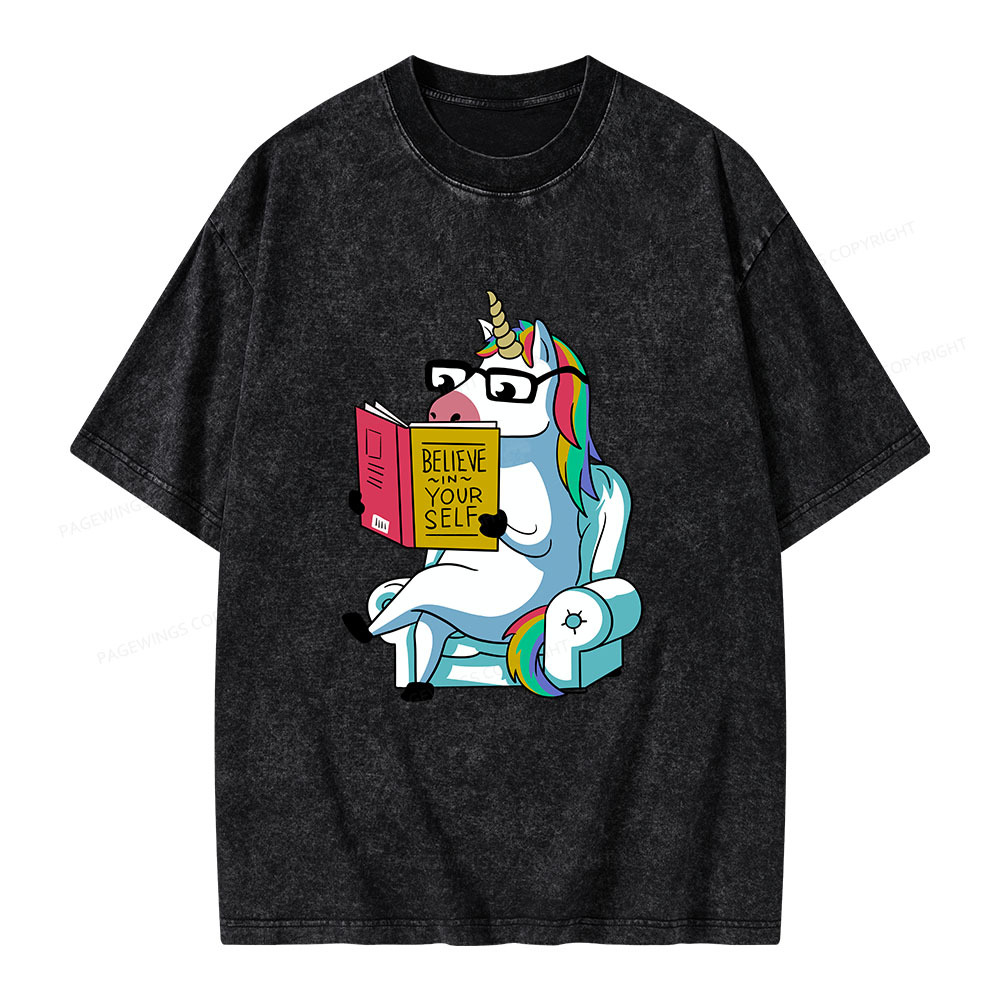 Pagewings Believe In Yourself Unisex Washed T-shirt