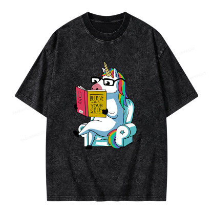 Pagewings Believe In Yourself Unisex Washed T-shirt