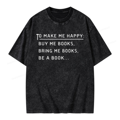 Pagewings To Make Me Happy Unisex Washed T-shirt