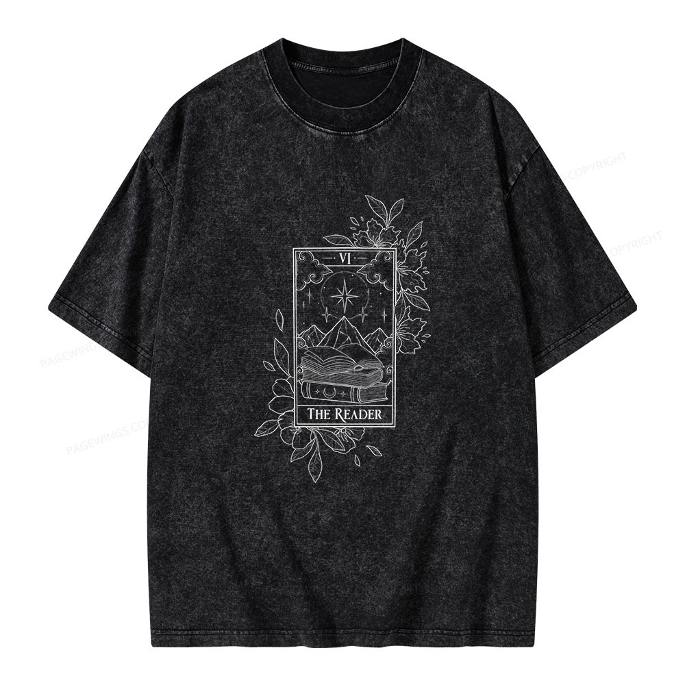 Pagewings The Reader Unisex Washed T-shirt