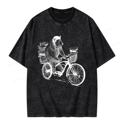 Pagewings Book Bear Unisex Washed T-shirt