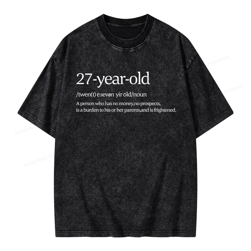 Pagewings 27 Year Old Unisex Washed T-shirt