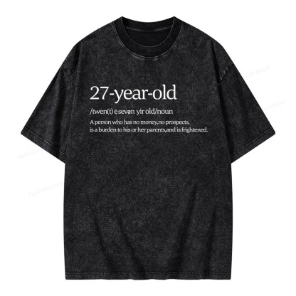 Pagewings 27 Year Old Unisex Washed T-shirt