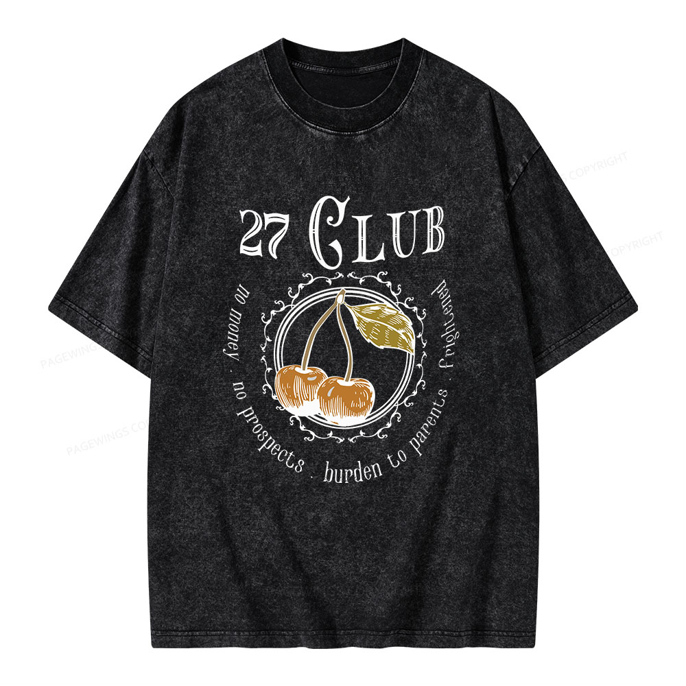 Pagewings 27 Club Unisex Washed T-shirt