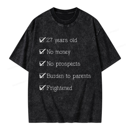 Pagewings 27 Years Old Unisex Washed T-shirt