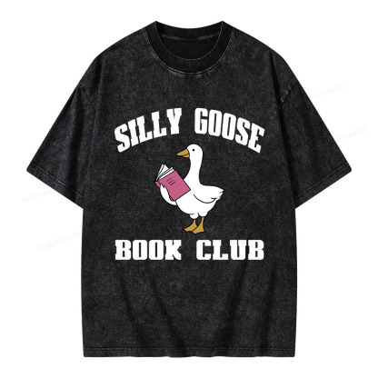 Pagewings Silly Goose Book Club Unisex Washed T-shirt