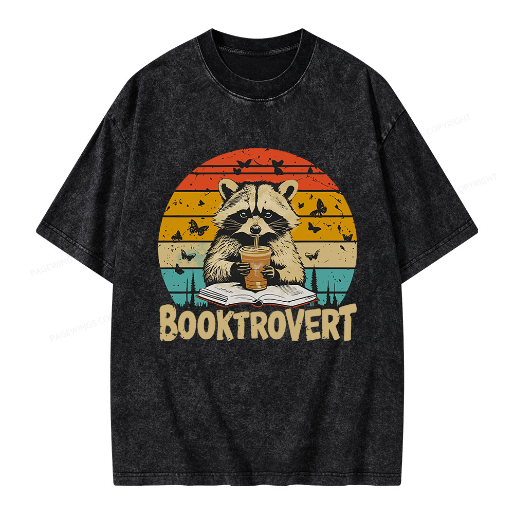 Pagewings Booktrovert Unisex Washed T-shirt