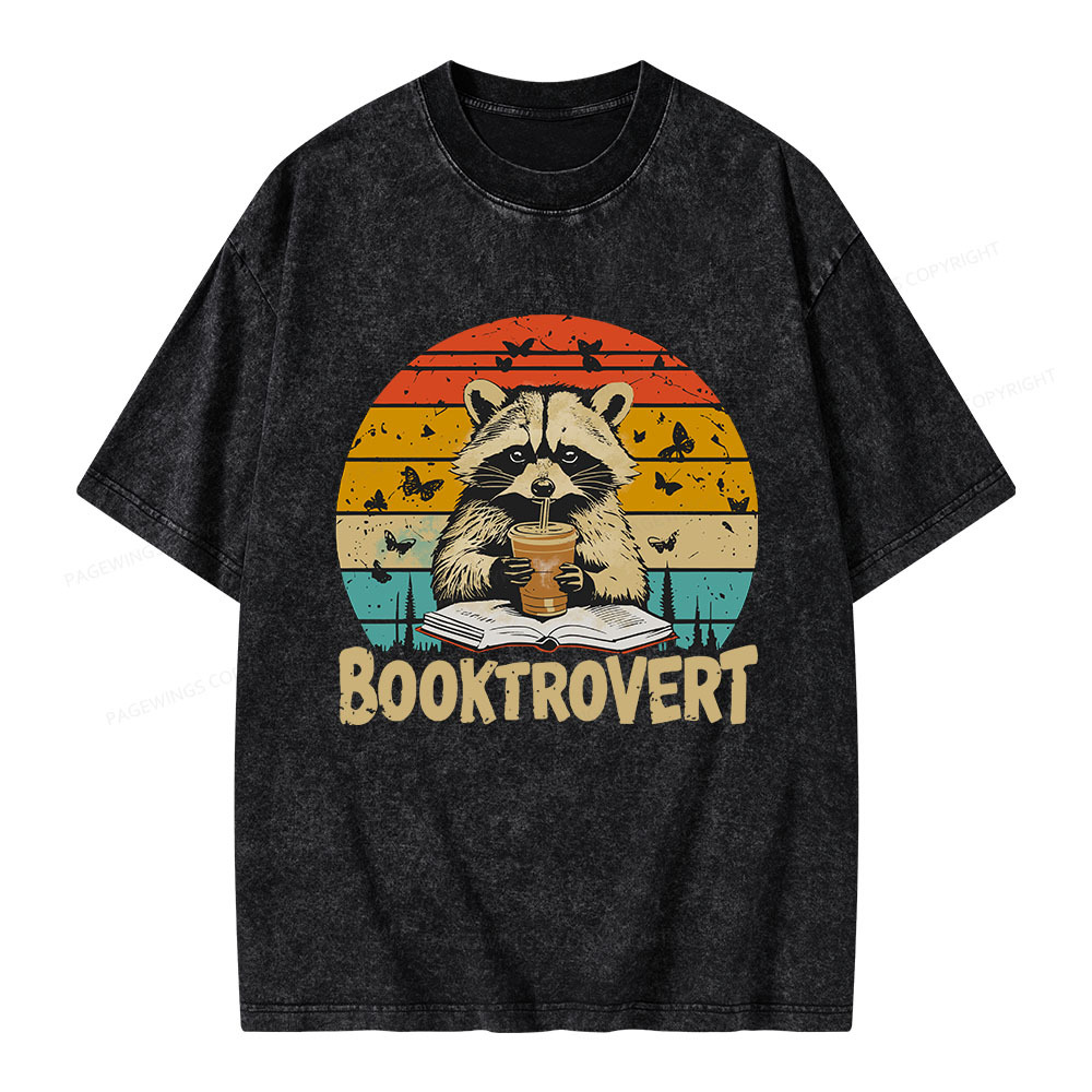 Pagewings Booktrovert Unisex Washed T-shirt