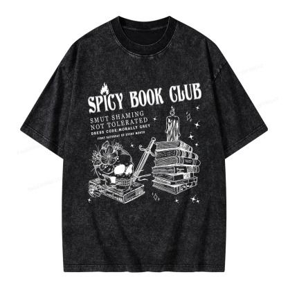 Pagewings Spicy Book Club Unisex Washed T-shirt