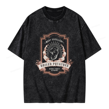 Pagewings What Excellent Boiled Potatoes Unisex Washed T-shirt
