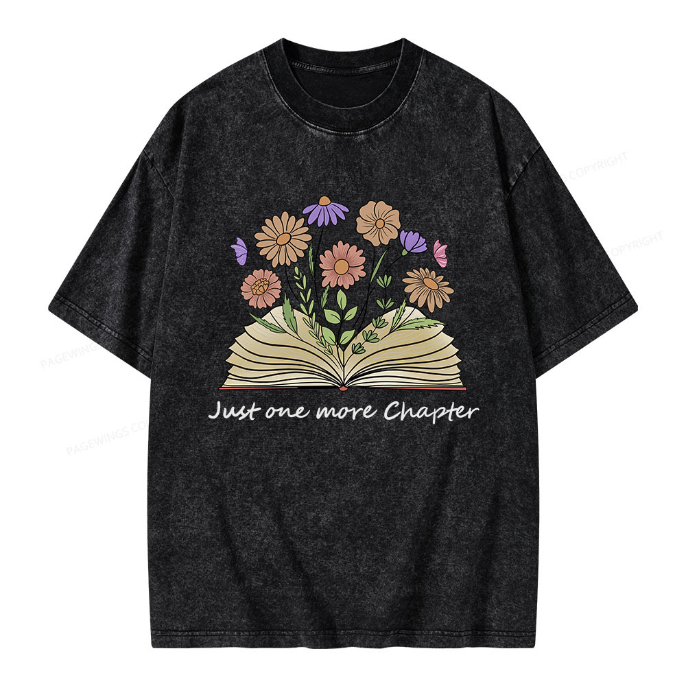 Pagewings Just One More Chapter Unisex Washed T-shirt