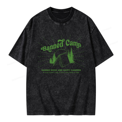 Pagewings Banned Camp Unisex Washed T-shirt