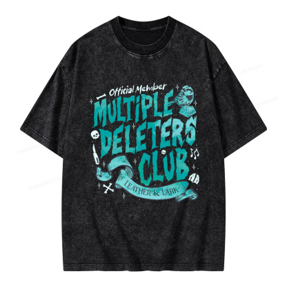 Pagewings Multiple Deleters Club Unisex Washed T-shirt