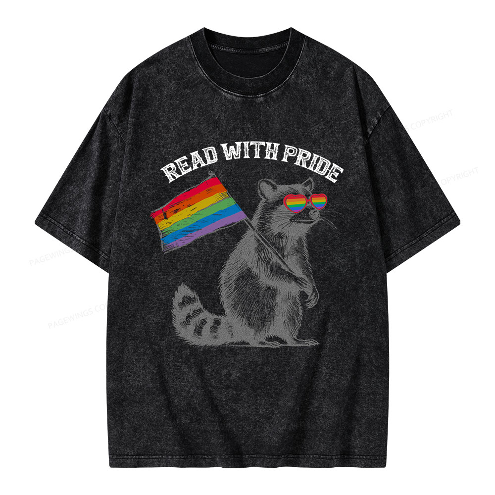 Pagewings Read with Pride Unisex Washed T-shirt