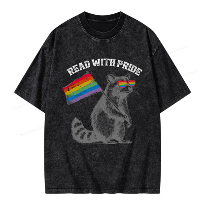 Pagewings Read with Pride Unisex Washed T-shirt