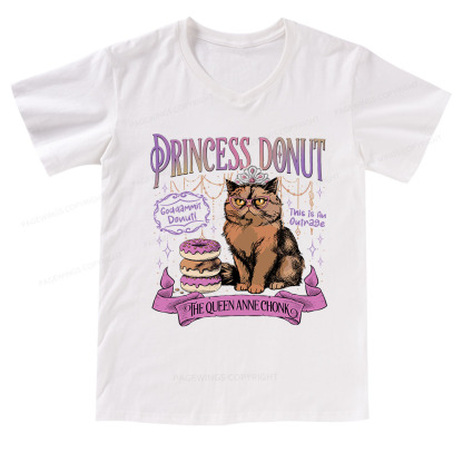 Pagewings Princess Donut V-neck T-shirt