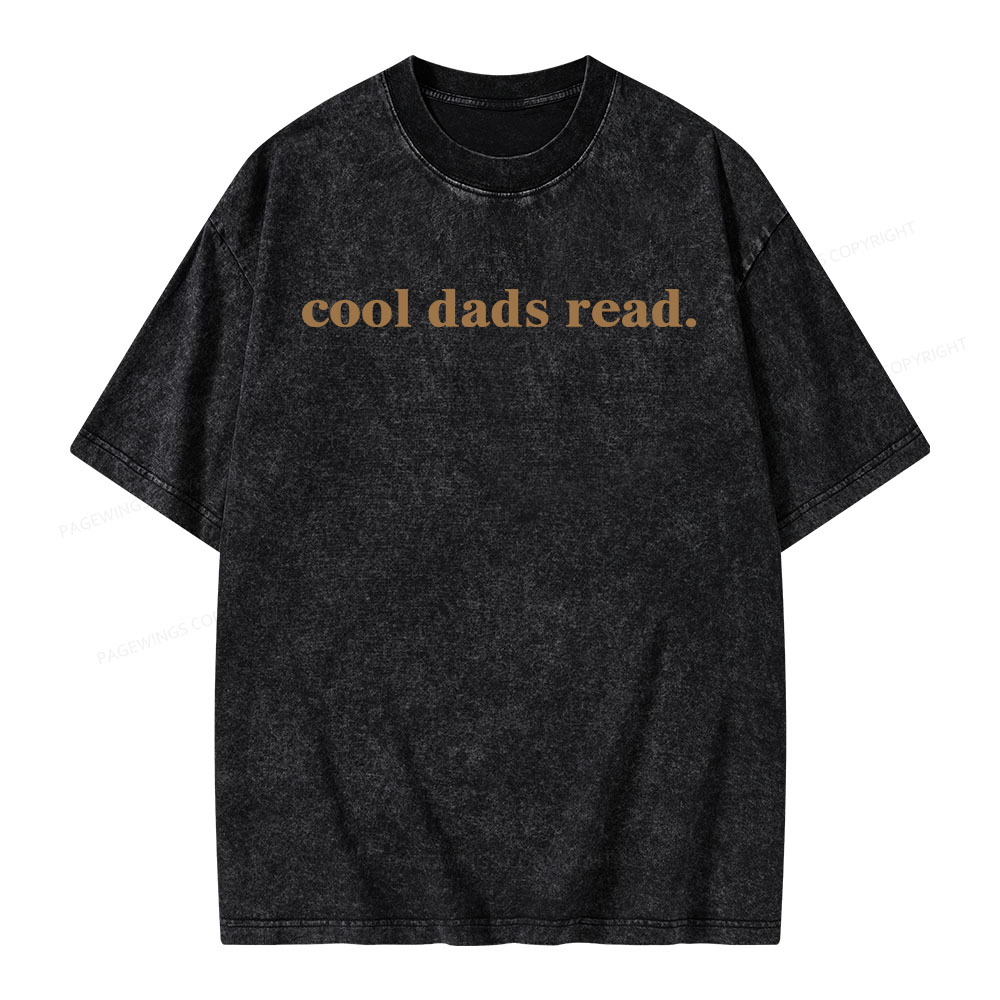Pagewings Cool Dads Read Unisex Washed T-shirt