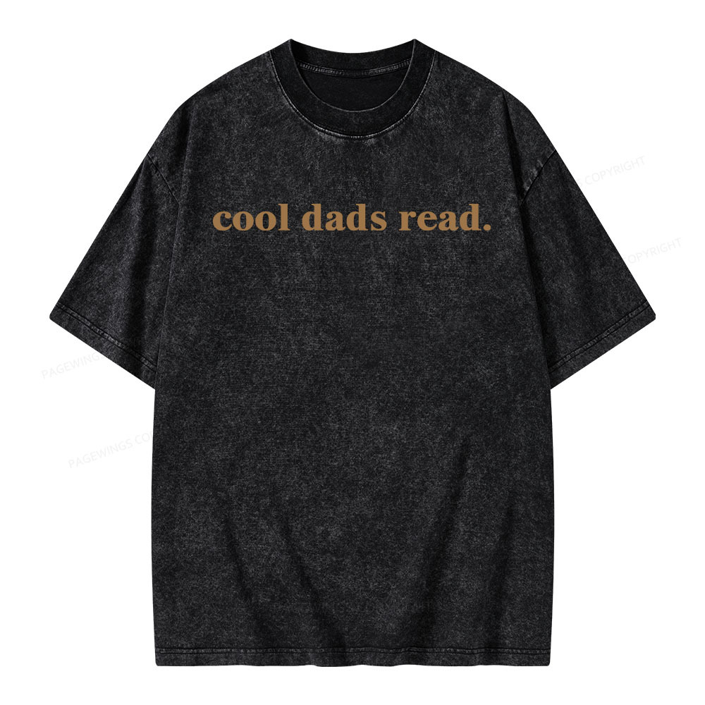 Pagewings Cool Dads Read Unisex Washed T-shirt