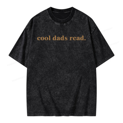 Pagewings Cool Dads Read Unisex Washed T-shirt
