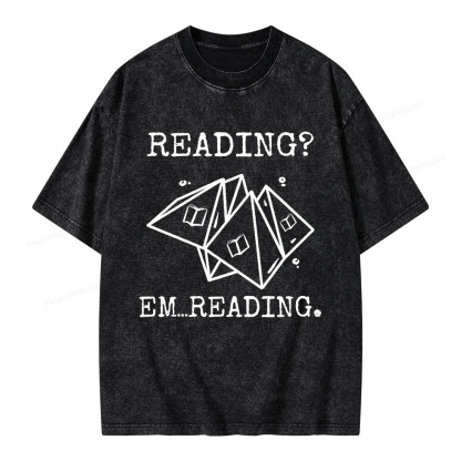 Pagewings Reading Em...Reading Unisex Washed T-shirt