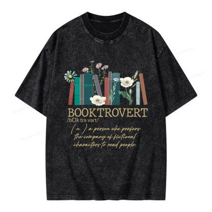 Pagewings Booktrovert Unisex Washed T-shirt