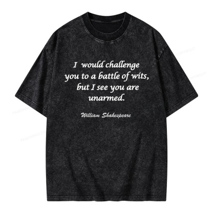 Pagewings William Shakespeare Quote Unisex Washed T-shirt