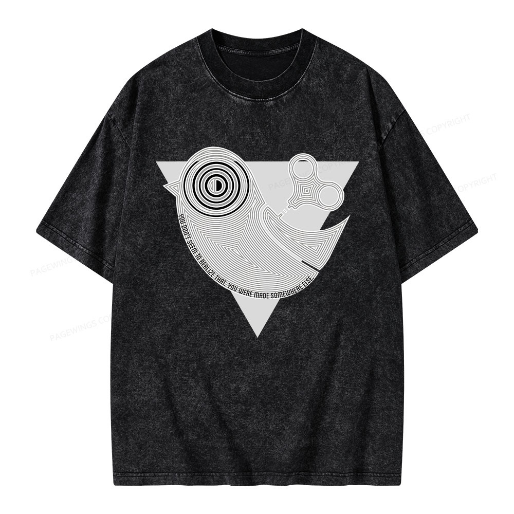 Pagewings Wind up Bird Chronicle Unisex Washed T-shirt