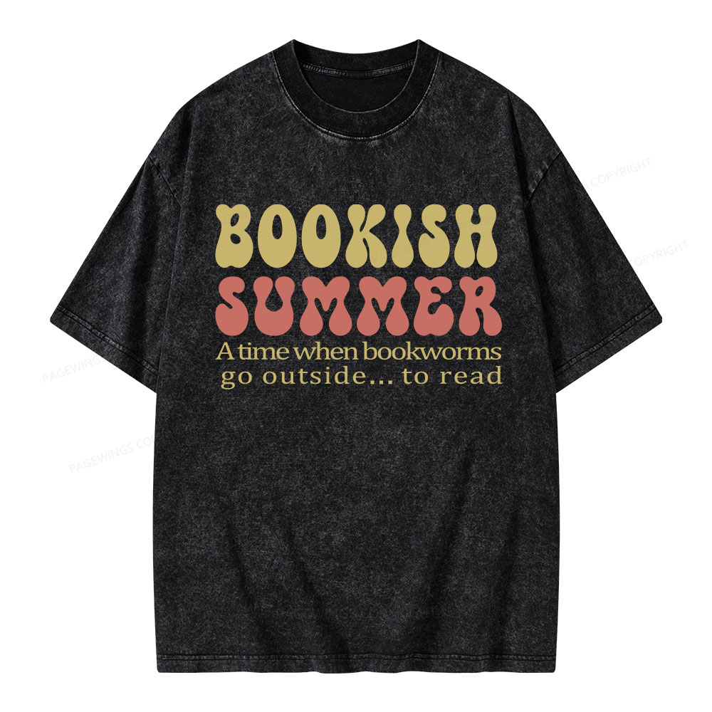 Pagewings Bookish Summer Unisex Washed T-shirt
