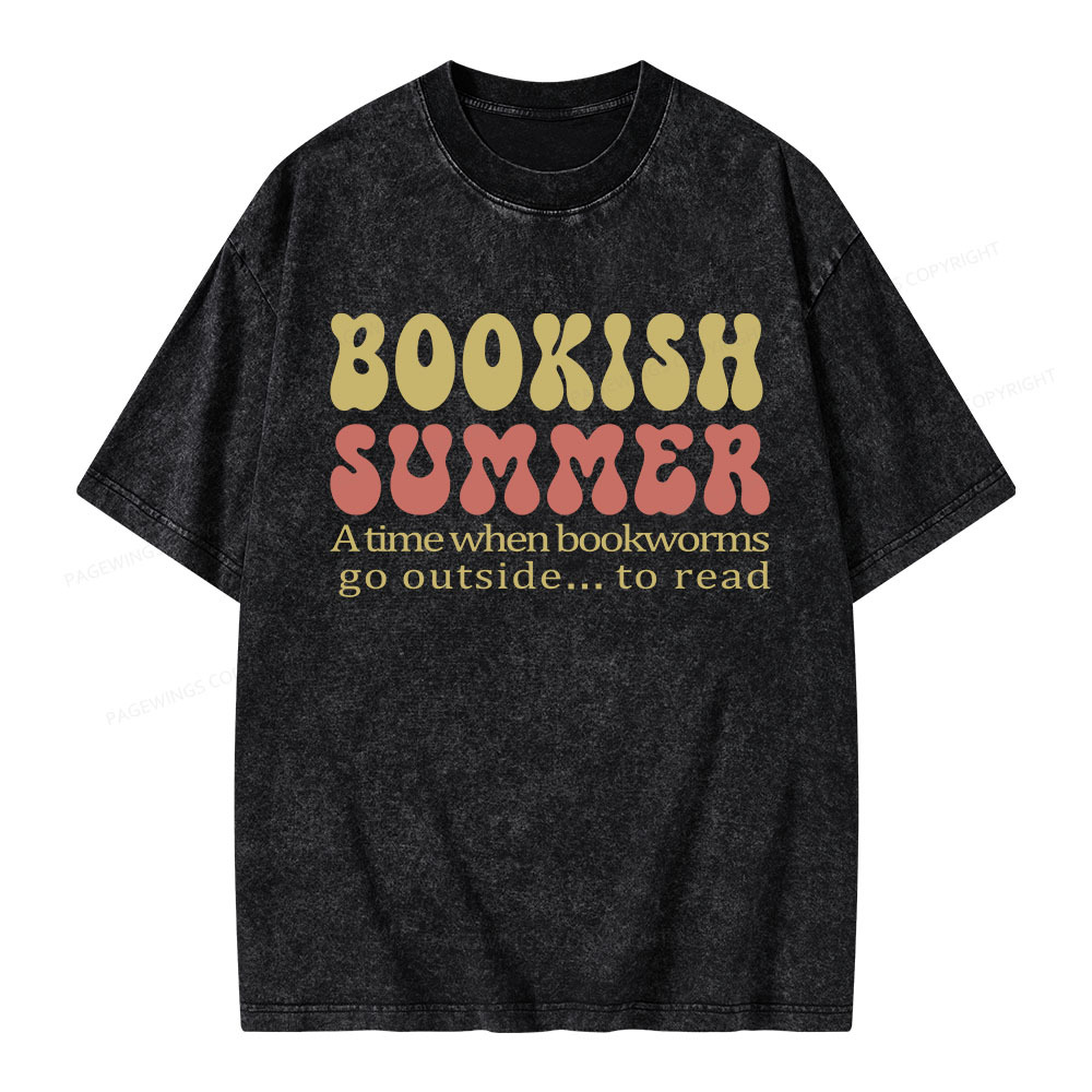Pagewings Bookish Summer Unisex Washed T-shirt