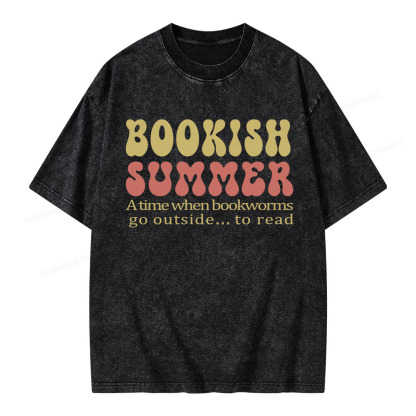 Pagewings Bookish Summer Unisex Washed T-shirt