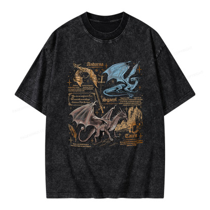Pagewings Dragon Unisex Washed T-shirt