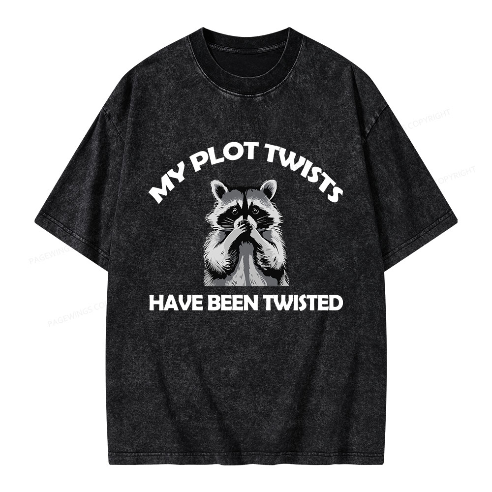 Pagewings My Plot Twists Have Been Twisted Unisex Washed T-shirt