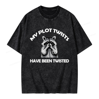 Pagewings My Plot Twists Have Been Twisted Unisex Washed T-shirt