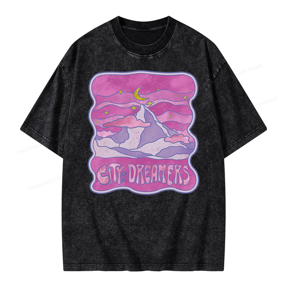Pagewing City Of Dreamers Unisex Washed T-shirt