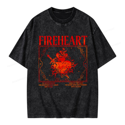 Pagewings Fireheart Unisex Washed T-shirt
