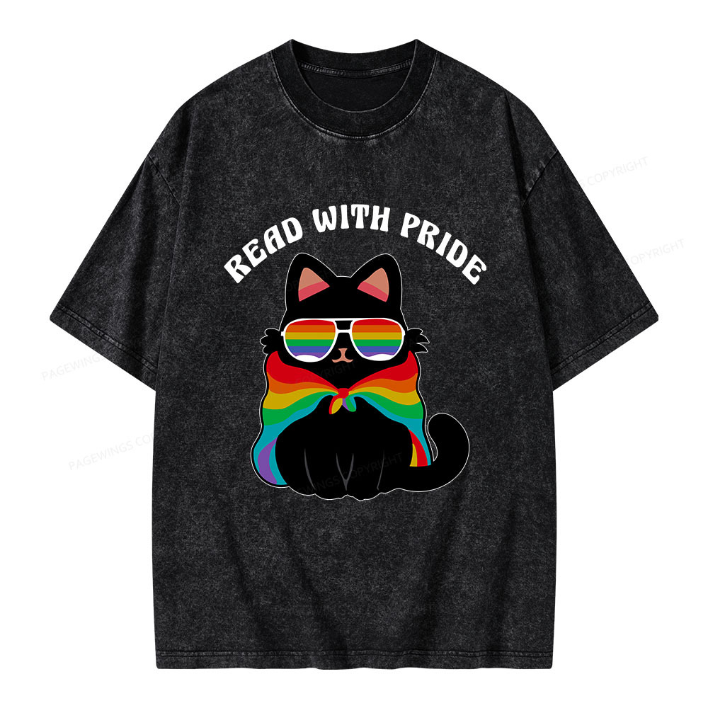 Pagewings Read With Pride Unisex Washed T-shirt