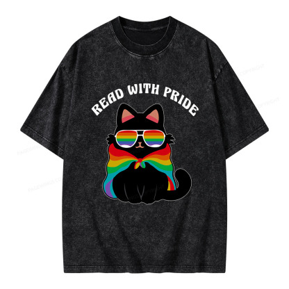 Pagewings Read With Pride Unisex Washed T-shirt