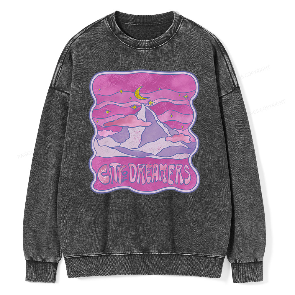 Pagewing City Of Dreamers Unisex Washed Sweatshirt