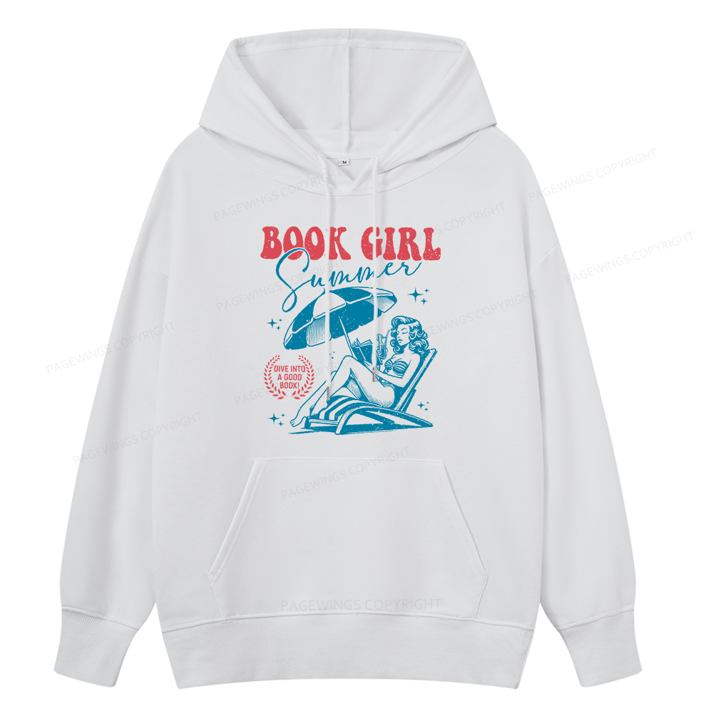 Pagewings Book Girl Summer Unisex Classic Hoodie