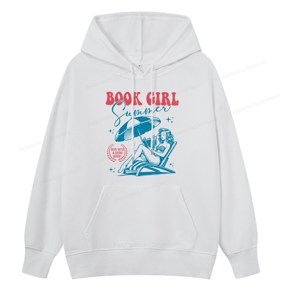 Pagewings Book Girl Summer Unisex Classic Hoodie