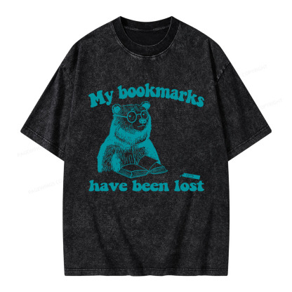 Pagewings My Bookmarks Have Been Lost Unisex Washed T-shirt