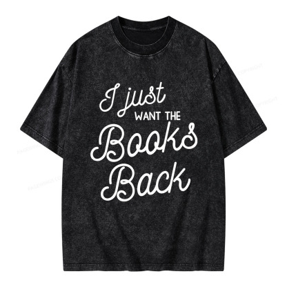 Pagewings I Just Want the Books Back Unisex Washed T-shirt