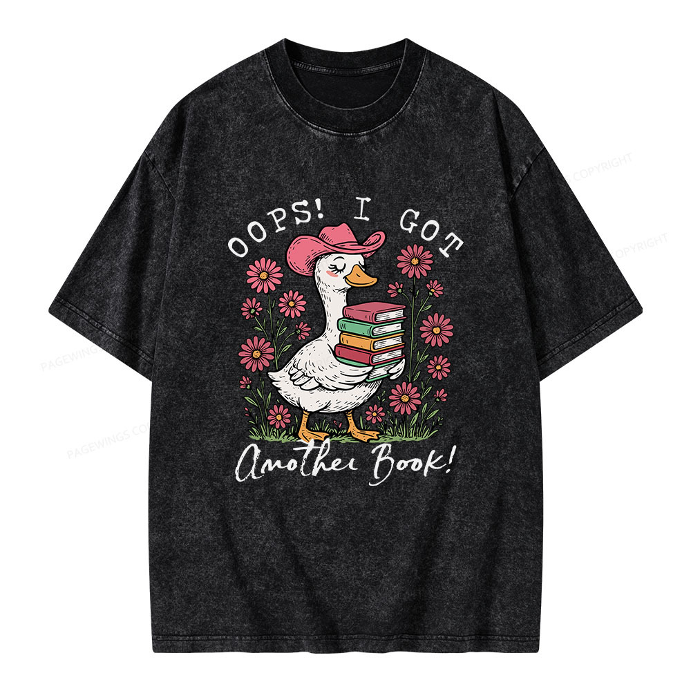 Pagewings Oops I Got Another Book Unisex Washed T-shirt