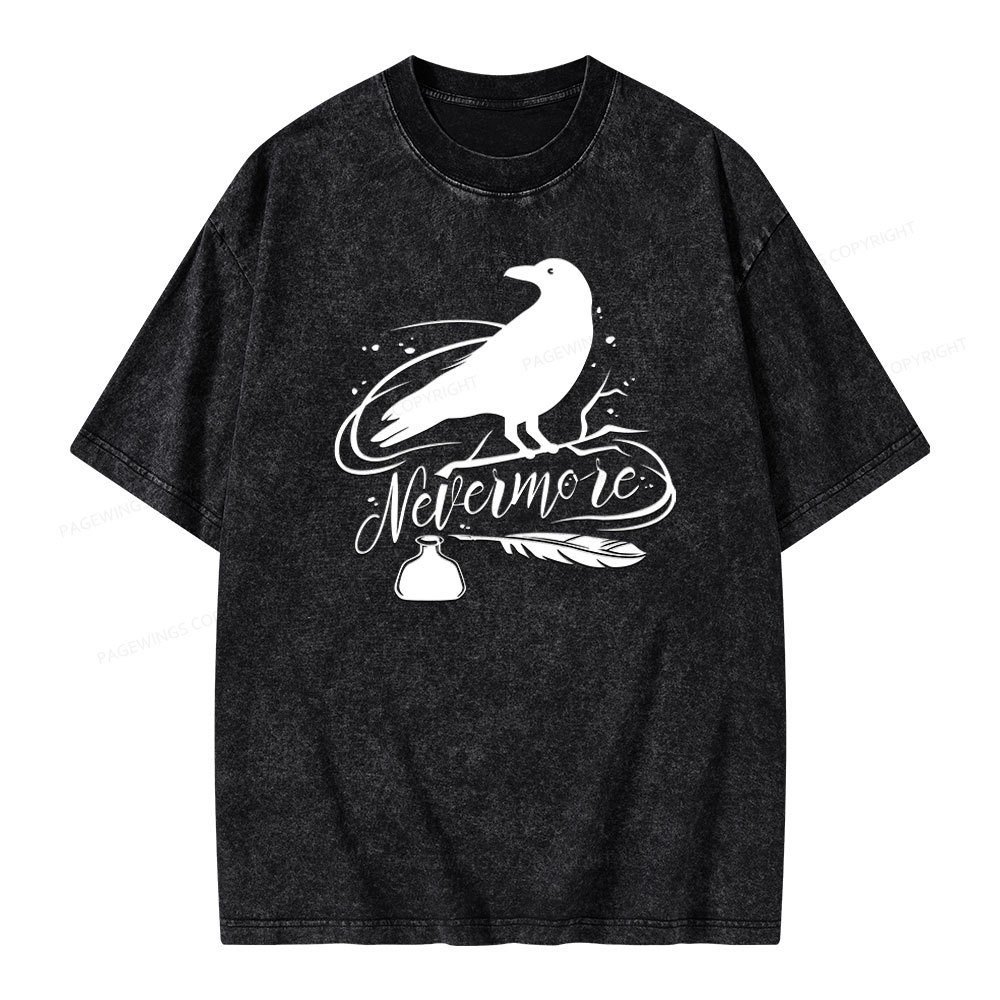 Pagewing  Edgar Allen Poe tee Unisex Washed T-shirt