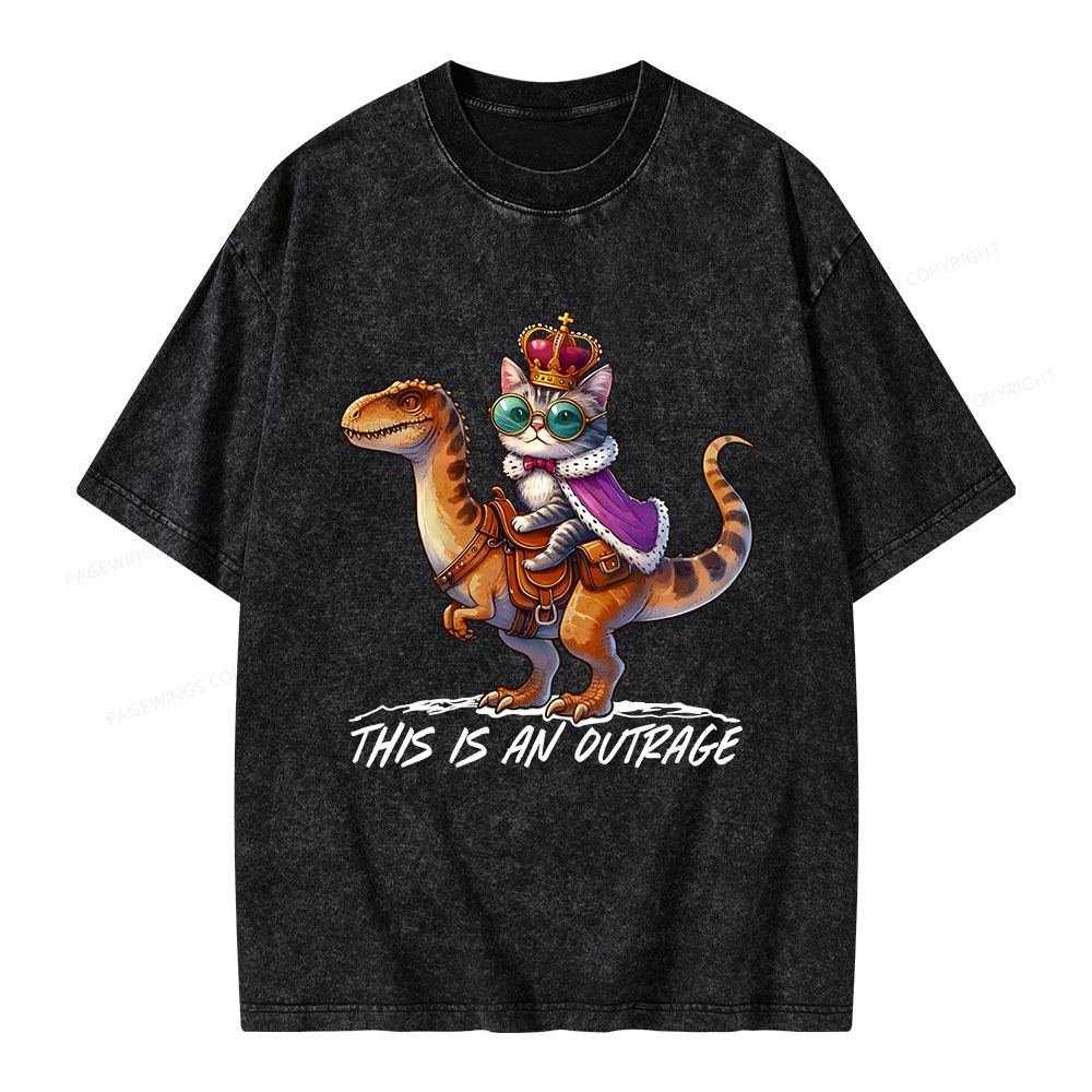 Pagewings This Is An Outrage Unisex Washed T-shirt