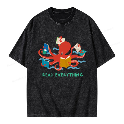 Pagewings Read Everything Unisex Washed T-shirt