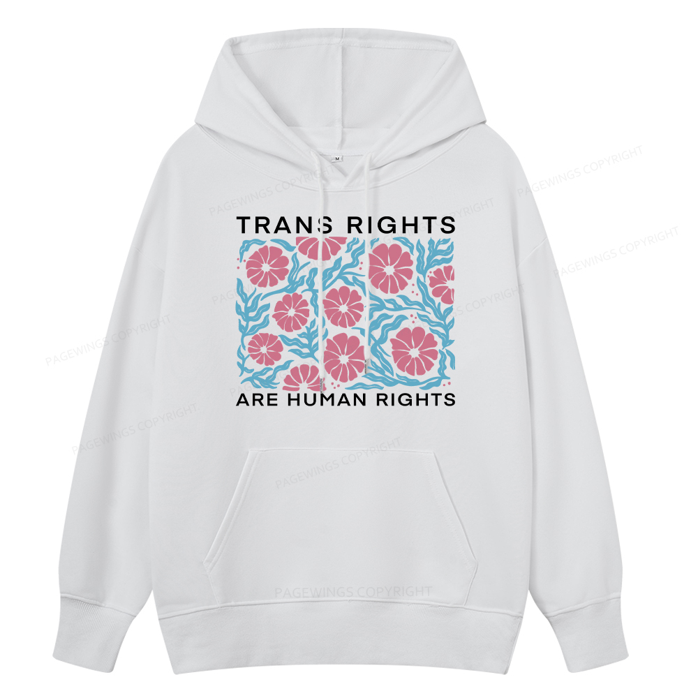 Pagewings Trans Rights Are Human Rights Unisex Classic Hoodie